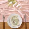 imageSocomi 10pcs Rose Gold Gauze Table Runner Chiffon Like Wedding Table Runner 120 inches Long Boho Rustic for Bridal Shower Decorations Baby ShowerBlush