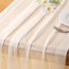 imageSocomi 10pcs Rose Gold Gauze Table Runner Chiffon Like Wedding Table Runner 120 inches Long Boho Rustic for Bridal Shower Decorations Baby ShowerIvory
