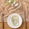 imageSocomi 10pcs Rose Gold Gauze Table Runner Chiffon Like Wedding Table Runner 120 inches Long Boho Rustic for Bridal Shower Decorations Baby ShowerNude