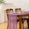 imageSocomi 10pcs Rose Gold Gauze Table Runner Chiffon Like Wedding Table Runner 120 inches Long Boho Rustic for Bridal Shower Decorations Baby ShowerPurple
