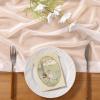 imageSocomi 10pcs Rose Gold Gauze Table Runner Chiffon Like Wedding Table Runner 120 inches Long Boho Rustic for Bridal Shower Decorations Baby ShowerWhite