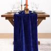imageSocomi 2pcs Black Velvet Table Runner Christmas Cloth Decor 20 x 120 Inches 10ft Fabric Luxurious Thanksgiving Wedding Runner for New Year Bridal ShowerRoyal Blue