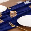 imageSocomi 2pcs Black Velvet Table Runner Christmas Cloth Decor 20 x 120 Inches 10ft Fabric Luxurious Thanksgiving Wedding Runner for New Year Bridal ShowerRoyal Blue