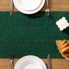 imageSocomi Boho Table Runner Macrame Fall Thanksgiving Farmhouse Woven Cotton Linen Rustic Coffee Table Runner with Tassels for Small Dresser Scarf Home Decor Dining Room 12x72 inch ChampagneEmerald Green