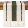 imageSocomi Boho Table Runner Macrame Fall Thanksgiving Farmhouse Woven Cotton Linen Rustic Coffee Table Runner with Tassels for Small Dresser Scarf Home Decor Dining Room 12x72 inch ChampagneOlive Green  Ivory