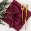 imageSocomi Cloth Napkins Green Fall Thanksgiving Washable Reusable Bulk Linen Cotton Napkins Set of 4 17quotx17quot for Wedding Party Bridal Baby Shower Birthday Dining Table DecorationsBurgundy