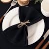 imageSocomi Cloth Napkins Green Fall Thanksgiving Washable Reusable Bulk Linen Cotton Napkins Set of 4 17quotx17quot for Wedding Party Bridal Baby Shower Birthday Dining Table DecorationsBlack