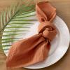 imageSocomi Cloth Napkins Green Fall Thanksgiving Washable Reusable Bulk Linen Cotton Napkins Set of 4 17quotx17quot for Wedding Party Bridal Baby Shower Birthday Dining Table DecorationsTerracotta
