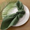 imageSocomi Cloth Napkins Green Fall Thanksgiving Washable Reusable Bulk Linen Cotton Napkins Set of 4 17quotx17quot for Wedding Party Bridal Baby Shower Birthday Dining Table DecorationsOlive Green