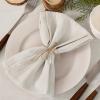 imageSocomi Cloth Napkins Green Fall Thanksgiving Washable Reusable Bulk Linen Cotton Napkins Set of 4 17quotx17quot for Wedding Party Bridal Baby Shower Birthday Dining Table DecorationsBeige
