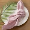 imageSocomi Cloth Napkins Green Fall Thanksgiving Washable Reusable Bulk Linen Cotton Napkins Set of 4 17quotx17quot for Wedding Party Bridal Baby Shower Birthday Dining Table DecorationsDusty Pink