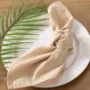 imageSocomi Cloth Napkins Green Fall Thanksgiving Washable Reusable Bulk Linen Cotton Napkins Set of 4 17quotx17quot for Wedding Party Bridal Baby Shower Birthday Dining Table DecorationsChampagne
