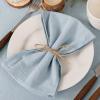 imageSocomi Cloth Napkins Green Fall Thanksgiving Washable Reusable Bulk Linen Cotton Napkins Set of 4 17quotx17quot for Wedding Party Bridal Baby Shower Birthday Dining Table DecorationsGrey Blue