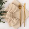 imageSocomi Cloth Napkins Green Fall Thanksgiving Washable Reusable Bulk Linen Cotton Napkins Set of 4 17quotx17quot for Wedding Party Bridal Baby Shower Birthday Dining Table DecorationsChampagne