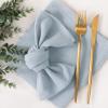 imageSocomi Cloth Napkins Green Fall Thanksgiving Washable Reusable Bulk Linen Cotton Napkins Set of 4 17quotx17quot for Wedding Party Bridal Baby Shower Birthday Dining Table DecorationsGrey Blue