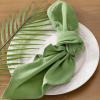 imageSocomi Cloth Napkins Green Fall Thanksgiving Washable Reusable Bulk Linen Cotton Napkins Set of 4 17quotx17quot for Wedding Party Bridal Baby Shower Birthday Dining Table DecorationsSage Green
