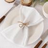imageSocomi Cloth Napkins Green Fall Thanksgiving Washable Reusable Bulk Linen Cotton Napkins Set of 4 17quotx17quot for Wedding Party Bridal Baby Shower Birthday Dining Table DecorationsWhite