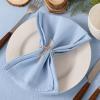 imageSocomi Cloth Napkins Green Fall Thanksgiving Washable Reusable Bulk Linen Cotton Napkins Set of 4 17quotx17quot for Wedding Party Bridal Baby Shower Birthday Dining Table DecorationsBlue