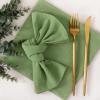 imageSocomi Cloth Napkins Green Fall Thanksgiving Washable Reusable Bulk Linen Cotton Napkins Set of 4 17quotx17quot for Wedding Party Bridal Baby Shower Birthday Dining Table DecorationsSage Green