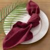imageSocomi Cloth Napkins Green Fall Thanksgiving Washable Reusable Bulk Linen Cotton Napkins Set of 4 17quotx17quot for Wedding Party Bridal Baby Shower Birthday Dining Table DecorationsBurgundy