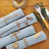 imageSocomi Cloth Napkins Green Fall Thanksgiving Washable Reusable Bulk Linen Cotton Napkins Set of 4 17quotx17quot for Wedding Party Bridal Baby Shower Birthday Dining Table DecorationsGrey Blue