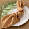 imageSocomi Cloth Napkins Green Fall Thanksgiving Washable Reusable Bulk Linen Cotton Napkins Set of 4 17quotx17quot for Wedding Party Bridal Baby Shower Birthday Dining Table DecorationsCaramel
