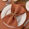 imageSocomi Cloth Napkins Green Fall Thanksgiving Washable Reusable Bulk Linen Cotton Napkins Set of 4 17quotx17quot for Wedding Party Bridal Baby Shower Birthday Dining Table DecorationsTerracotta