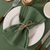 imageSocomi Cloth Napkins Green Fall Thanksgiving Washable Reusable Bulk Linen Cotton Napkins Set of 4 17quotx17quot for Wedding Party Bridal Baby Shower Birthday Dining Table DecorationsOlive Green