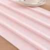 imageSocomi Emerald Green Chiffon Table Runner Fall Thanksgiving Boho Rustic 14ft 29x170 Inches Wedding Runner Sheer Romantic Bridal Shower DecorationsBlushing Pink