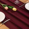 imageSocomi Emerald Green Chiffon Table Runner Fall Thanksgiving Boho Rustic 14ft 29x170 Inches Wedding Runner Sheer Romantic Bridal Shower DecorationsBurgundy