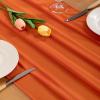 imageSocomi Emerald Green Chiffon Table Runner Fall Thanksgiving Boho Rustic 14ft 29x170 Inches Wedding Runner Sheer Romantic Bridal Shower DecorationsOrange