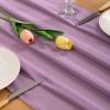 imageSocomi Emerald Green Chiffon Table Runner Fall Thanksgiving Boho Rustic 14ft 29x170 Inches Wedding Runner Sheer Romantic Bridal Shower DecorationsPurple