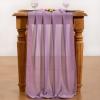 imageSocomi Emerald Green Chiffon Table Runner Fall Thanksgiving Boho Rustic 14ft 29x170 Inches Wedding Runner Sheer Romantic Bridal Shower DecorationsPurple