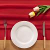imageSocomi Emerald Green Chiffon Table Runner Fall Thanksgiving Boho Rustic 14ft 29x170 Inches Wedding Runner Sheer Romantic Bridal Shower DecorationsRed