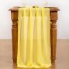 imageSocomi Emerald Green Chiffon Table Runner Fall Thanksgiving Boho Rustic 14ft 29x170 Inches Wedding Runner Sheer Romantic Bridal Shower DecorationsYellow
