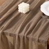 imageSocomi Fall Thanksgiving Table Runner Diamond Cheesecloth Gauze 120 Inch Rustic Boho Cheese Cloth Runner for Wedding Party Baby Bridal Shower Decoration Holiday Home DecorationsCoffee
