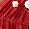 imageSocomi Fall Thanksgiving Table Runner Diamond Cheesecloth Gauze 120 Inch Rustic Boho Cheese Cloth Runner for Wedding Party Baby Bridal Shower Decoration Holiday Home DecorationsRed