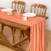 imageSocomi Fall Thanksgiving Table Runner Diamond Cheesecloth Gauze 120 Inch Rustic Boho Cheese Cloth Runner for Wedding Party Baby Bridal Shower Decoration Holiday Home DecorationsPeach