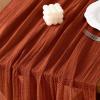 imageSocomi Fall Thanksgiving Table Runner Diamond Cheesecloth Gauze 120 Inch Rustic Boho Cheese Cloth Runner for Wedding Party Baby Bridal Shower Decoration Holiday Home DecorationsTerracotta