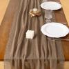 imageSocomi Fall Thanksgiving Table Runner Diamond Cheesecloth Gauze 120 Inch Rustic Boho Cheese Cloth Runner for Wedding Party Baby Bridal Shower Decoration Holiday Home DecorationsCoffee