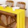 imageSocomi Fall Thanksgiving Table Runner Diamond Cheesecloth Gauze 120 Inch Rustic Boho Cheese Cloth Runner for Wedding Party Baby Bridal Shower Decoration Holiday Home DecorationsYellow