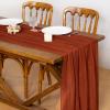 imageSocomi Fall Thanksgiving Table Runner Diamond Cheesecloth Gauze 120 Inch Rustic Boho Cheese Cloth Runner for Wedding Party Baby Bridal Shower Decoration Holiday Home DecorationsTerracotta
