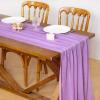 imageSocomi Fall Thanksgiving Table Runner Diamond Cheesecloth Gauze 120 Inch Rustic Boho Cheese Cloth Runner for Wedding Party Baby Bridal Shower Decoration Holiday Home DecorationsLilac