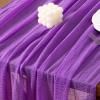 imageSocomi Fall Thanksgiving Table Runner Diamond Cheesecloth Gauze 120 Inch Rustic Boho Cheese Cloth Runner for Wedding Party Baby Bridal Shower Decoration Holiday Home DecorationsPurple