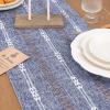 imageSocomi Farmhouse Table Runner 48 inches Macrame Woven Coffee Table Runner Cotton Rustic Fall ThanksgivingTable Runner with Tassels for Boho Home Decor Dining Living Room 13x48 inches NudeDusty Blue