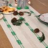 imageSocomi Farmhouse Table Runner 48 inches Macrame Woven Coffee Table Runner Cotton Rustic Fall ThanksgivingTable Runner with Tassels for Boho Home Decor Dining Living Room 13x48 inches NudeChristmas Green