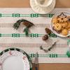 imageSocomi Farmhouse Table Runner 48 inches Macrame Woven Coffee Table Runner Cotton Rustic Fall ThanksgivingTable Runner with Tassels for Boho Home Decor Dining Living Room 13x48 inches NudeChristmas Green