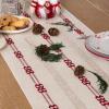 imageSocomi Farmhouse Table Runner 48 inches Macrame Woven Coffee Table Runner Cotton Rustic Fall ThanksgivingTable Runner with Tassels for Boho Home Decor Dining Living Room 13x48 inches NudeChristmas Red