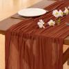 imageSocomi Ivory White Table Runner Spring Easter Cheesecloth Table Runner 170 inch Cheese Cloth 14FT Boho Rustic Gauze for Wedding Party Baby Shower DecorTerracotta