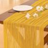 imageSocomi Ivory White Table Runner Spring Easter Cheesecloth Table Runner 170 inch Cheese Cloth 14FT Boho Rustic Gauze for Wedding Party Baby Shower DecorGold
